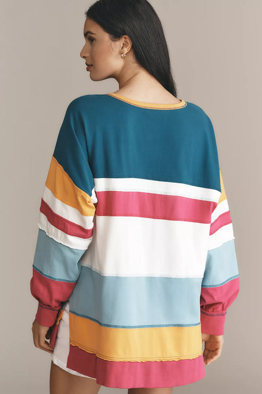 Pilcro Seamed Long-Sleeve Cotton Tee