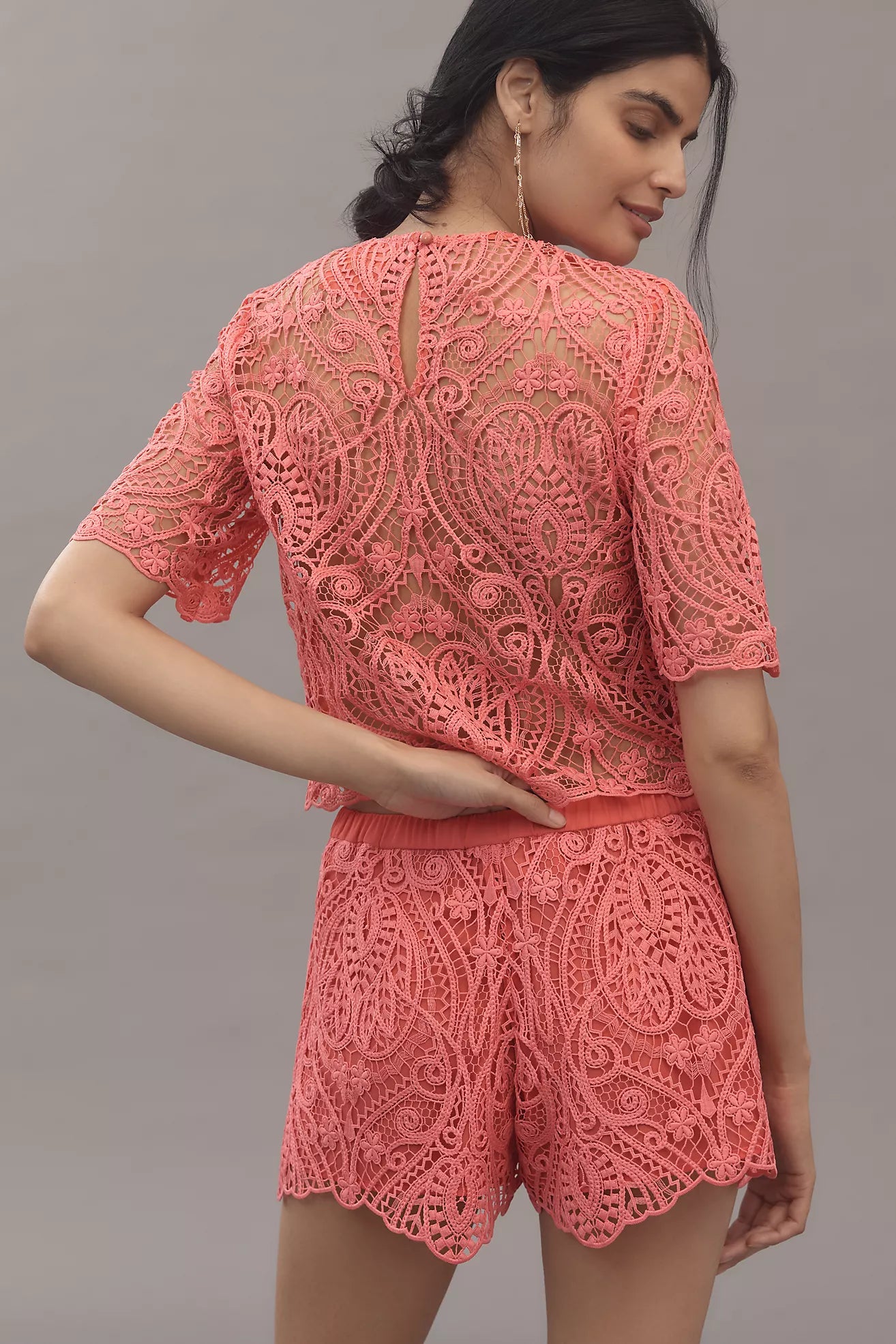 Le Superbe Rosey Glo Tiny Lace Shorts