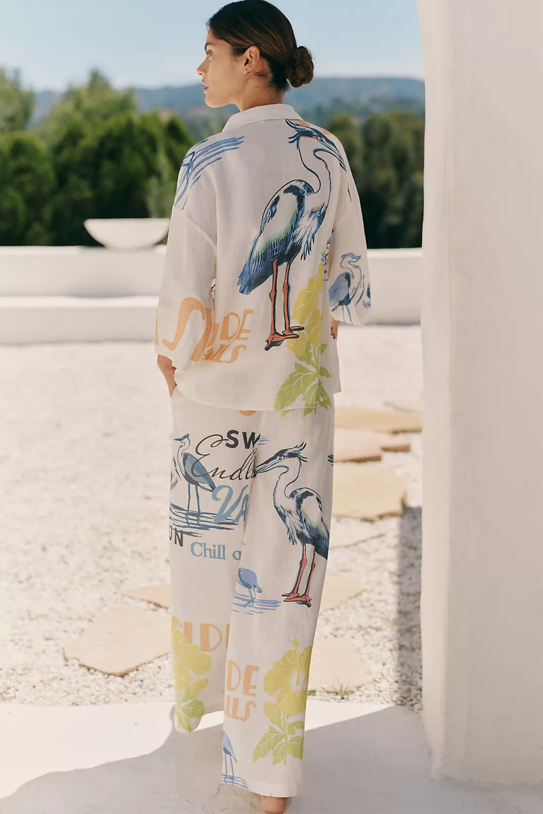 Celandine Linen Blend Wide-Leg Pants