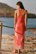 Load image into Gallery viewer, Celandine Flamingo Knit Midi Dress
