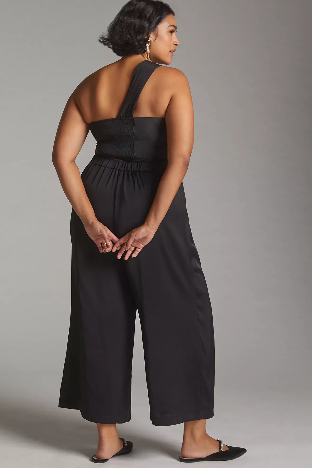 Bow Tie Wide-Leg Pant Set - EUC