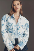Load image into Gallery viewer, Maeve Puff-Sleeve Floral Utility Jacket
