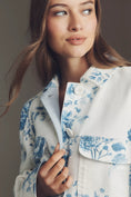 Load image into Gallery viewer, Maeve Puff-Sleeve Floral Utility Jacket
