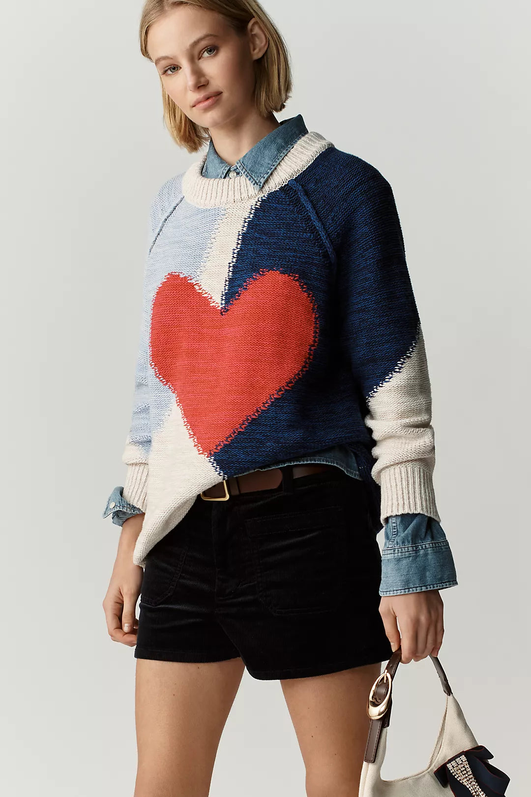 Pilcro Long-Sleeve Oversized Crew-Neck Cotton Sweater
