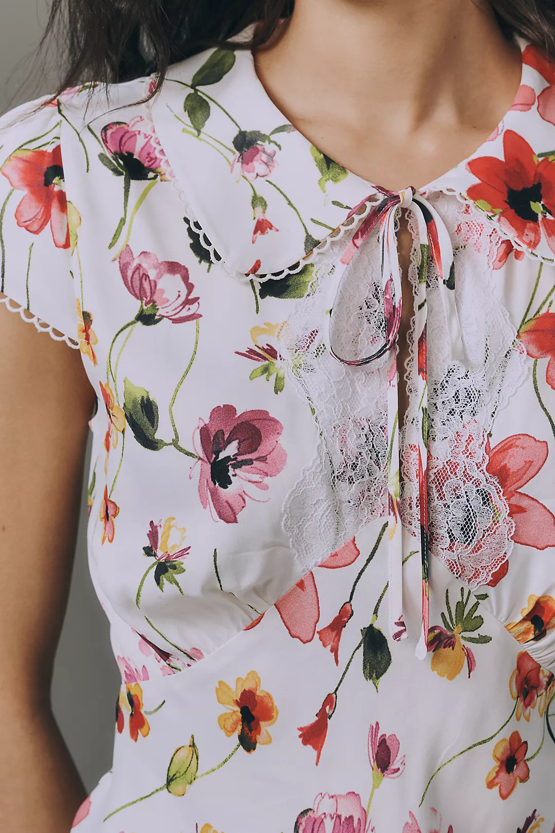 By Anthropologie Silken Peter Pan Collared Blouse