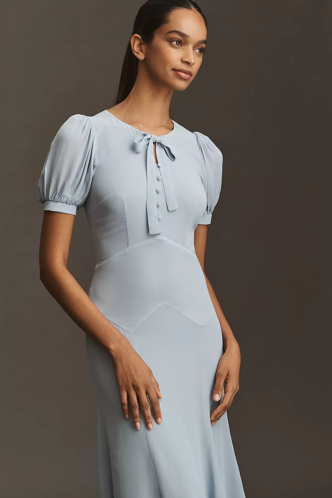 Reformation Delia Bow Midi Dress katie + hubbell Reformation Delia Bow Midi Dress katie + hubbell