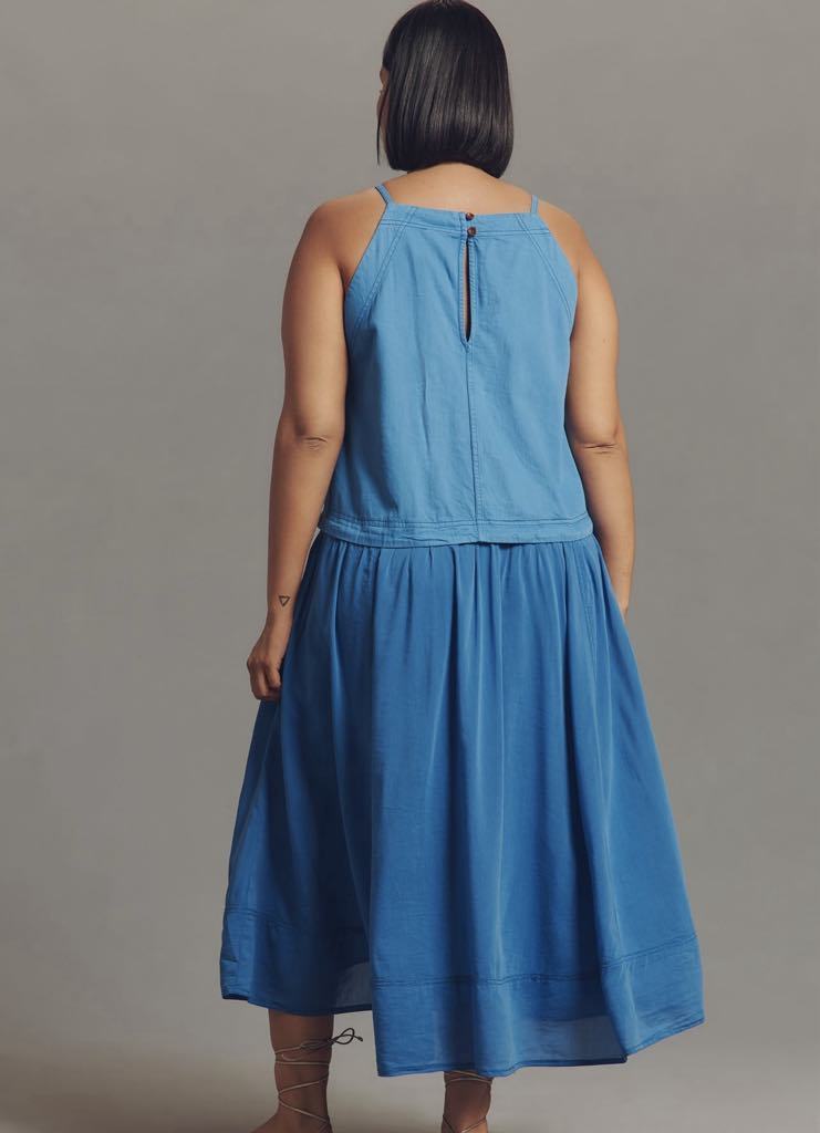 Pilcro Sleeveless Twofer Midi Dress