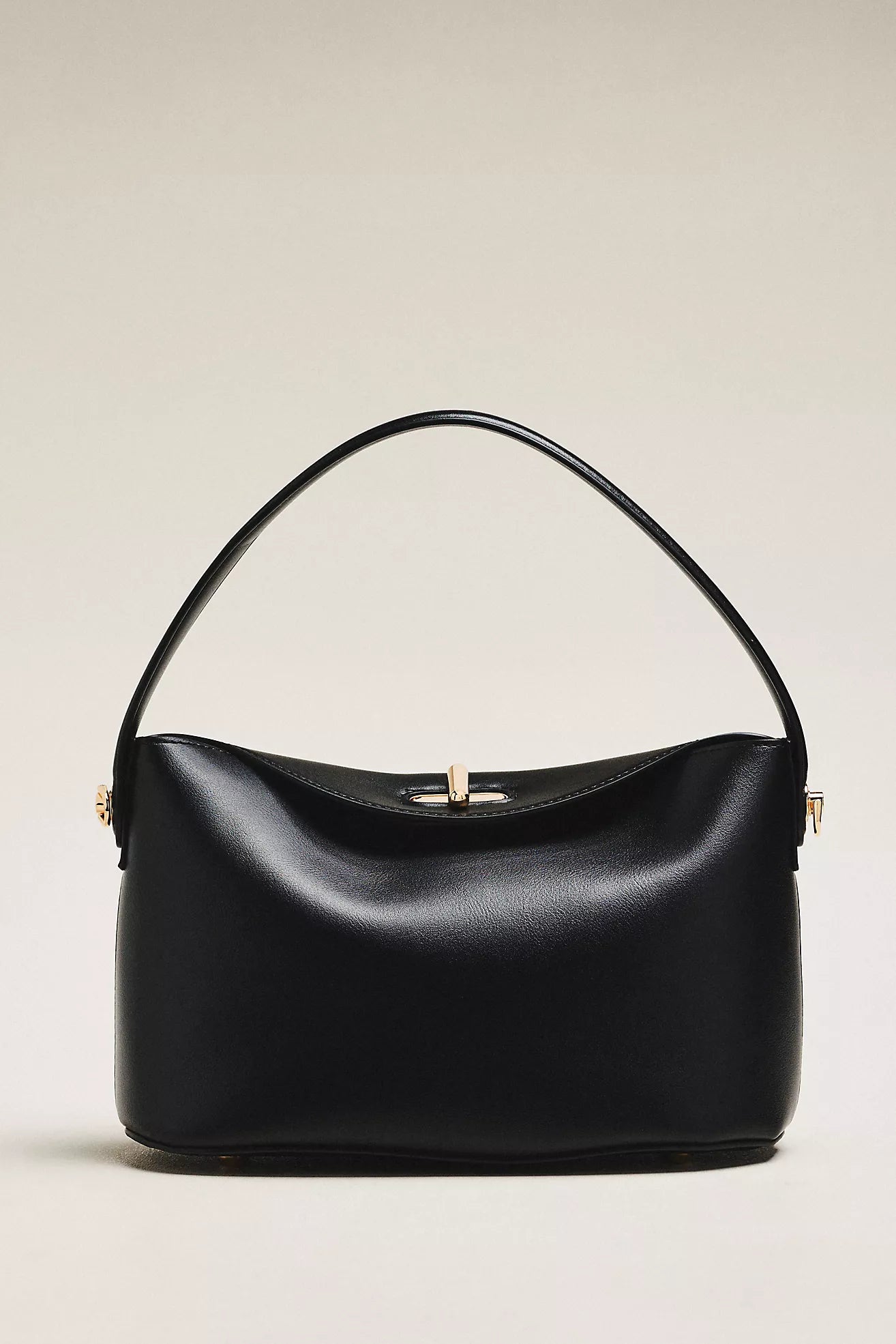 Melie Bianco Lana Black Vegan Leather Crossbody Bag