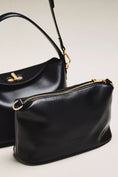 Load image into Gallery viewer, Melie Bianco Lana Black Vegan Leather Crossbody Bag
