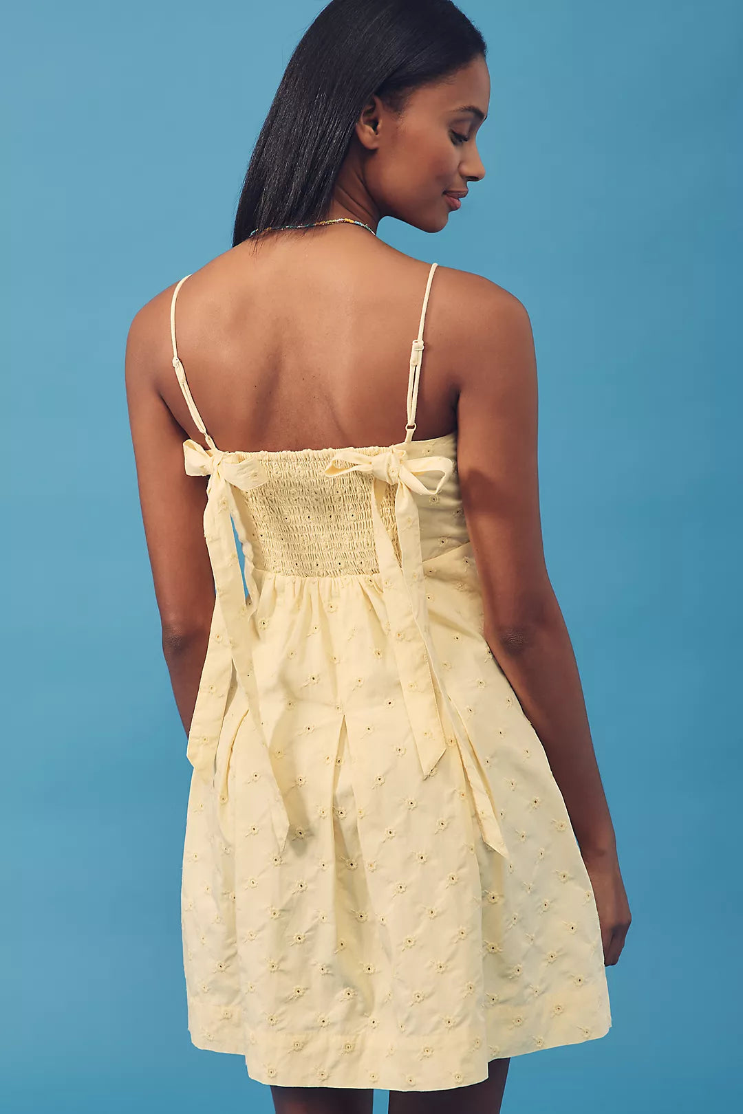 Damson Madder Iris Sleeveless Embroidered Mini Dress