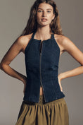 Load image into Gallery viewer, Pilcro Sleeveless Zip-Front Denim Top
