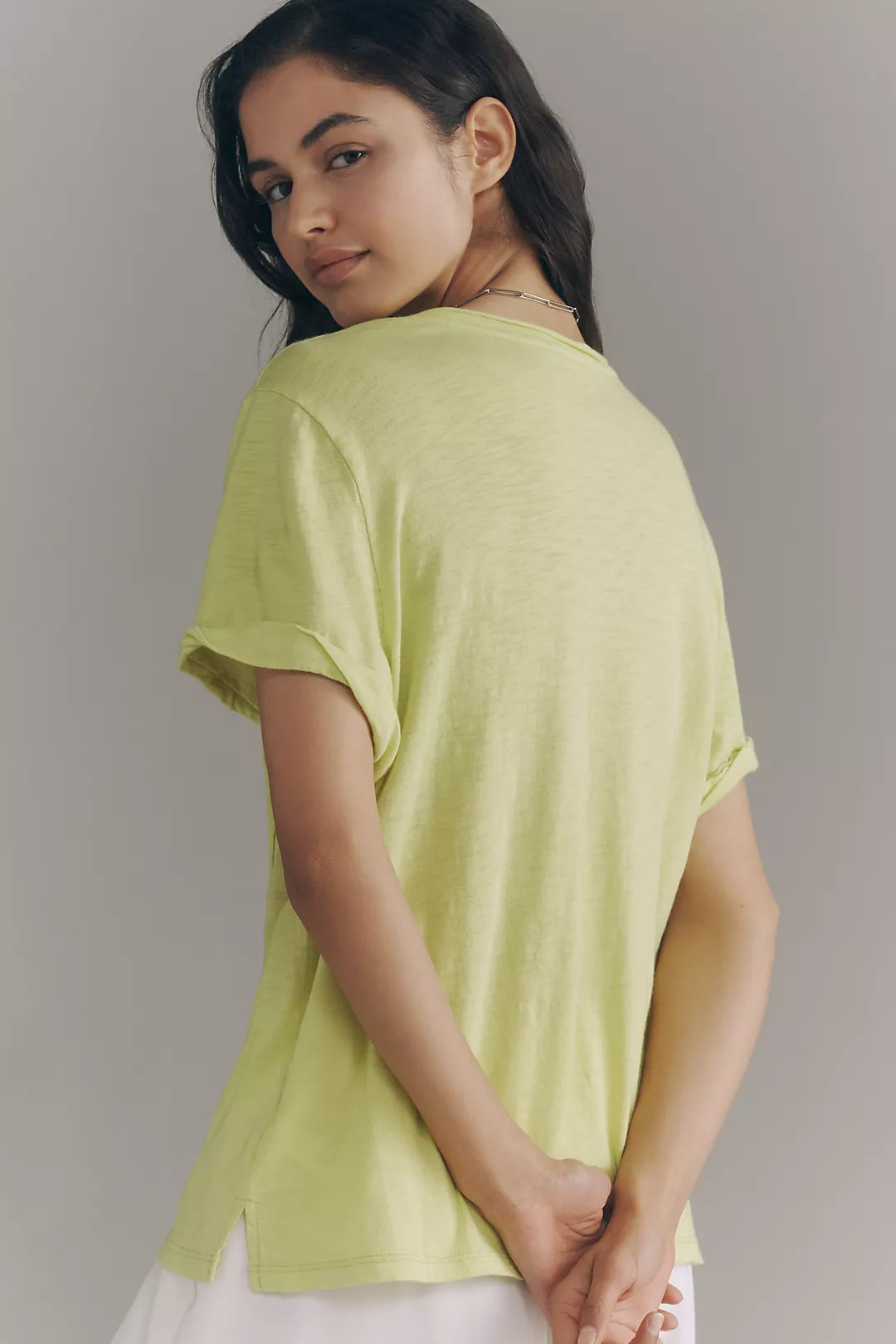 Pilcro Quinn Drapey V-Neck Tee