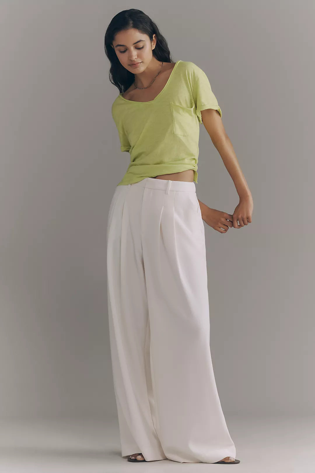 Pilcro Quinn Drapey V-Neck Tee