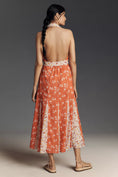Load image into Gallery viewer, Maeve Halter Open-Back Godet Midi Shirt Dress
