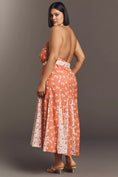 Load image into Gallery viewer, Maeve Halter Open-Back Godet Midi Shirt Dress
