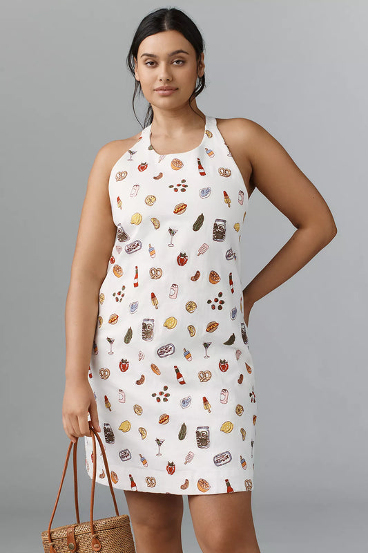 Maeve Sleeveless Beaded Shift Mini Dress