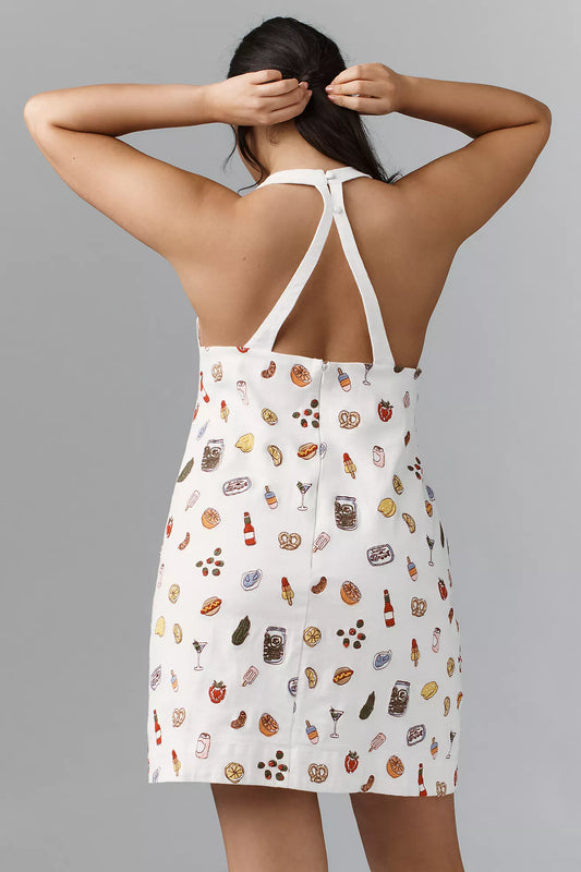 Maeve Sleeveless Beaded Shift Mini Dress