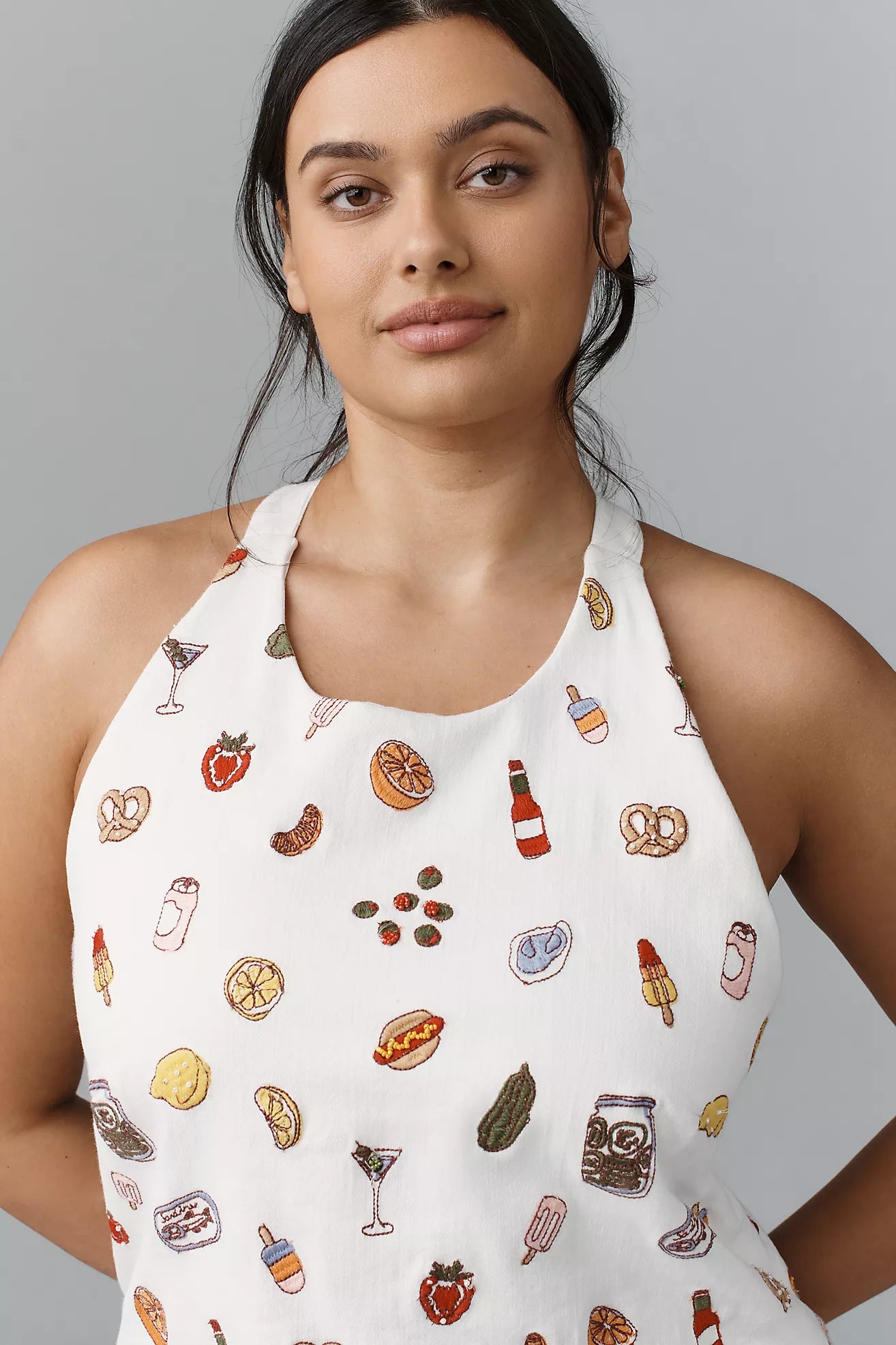 Maeve Sleeveless Beaded Shift Mini Dress