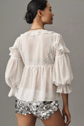 Load image into Gallery viewer, By Anthropologie Ruffled Sheer Boho Blouse
