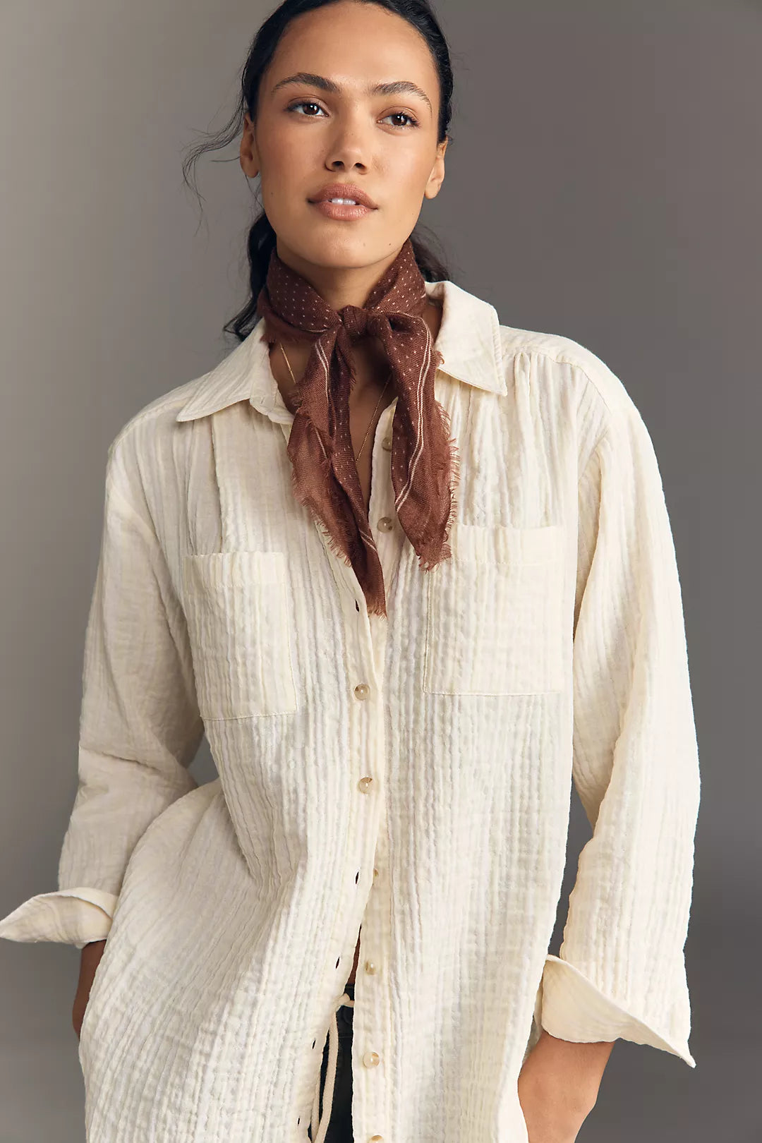 Pilcro Hadley 100% Cotton Striped Buttondown Shirt
