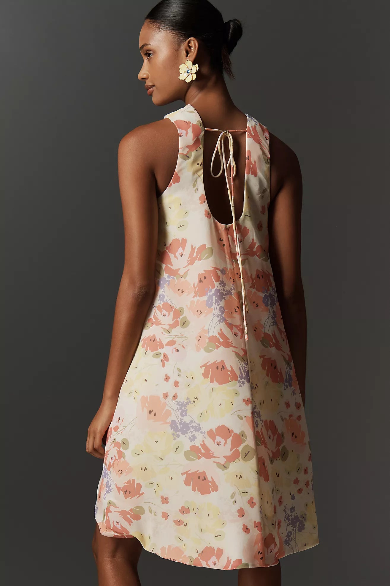 Maeve Sleeveless Crew-Neck Chiffon Mini Dress
