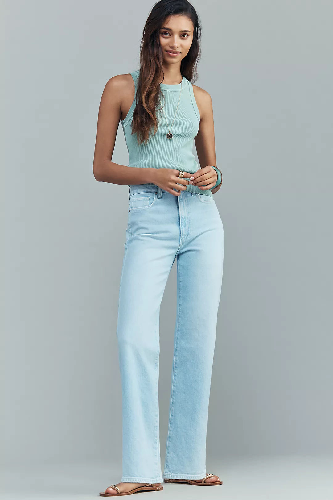 PAIGE Stevie 31 High-Rise Straight-Leg Jeans