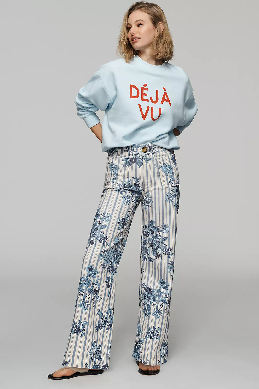 Colette High-Rise Wide-Leg Cropped Jeans
