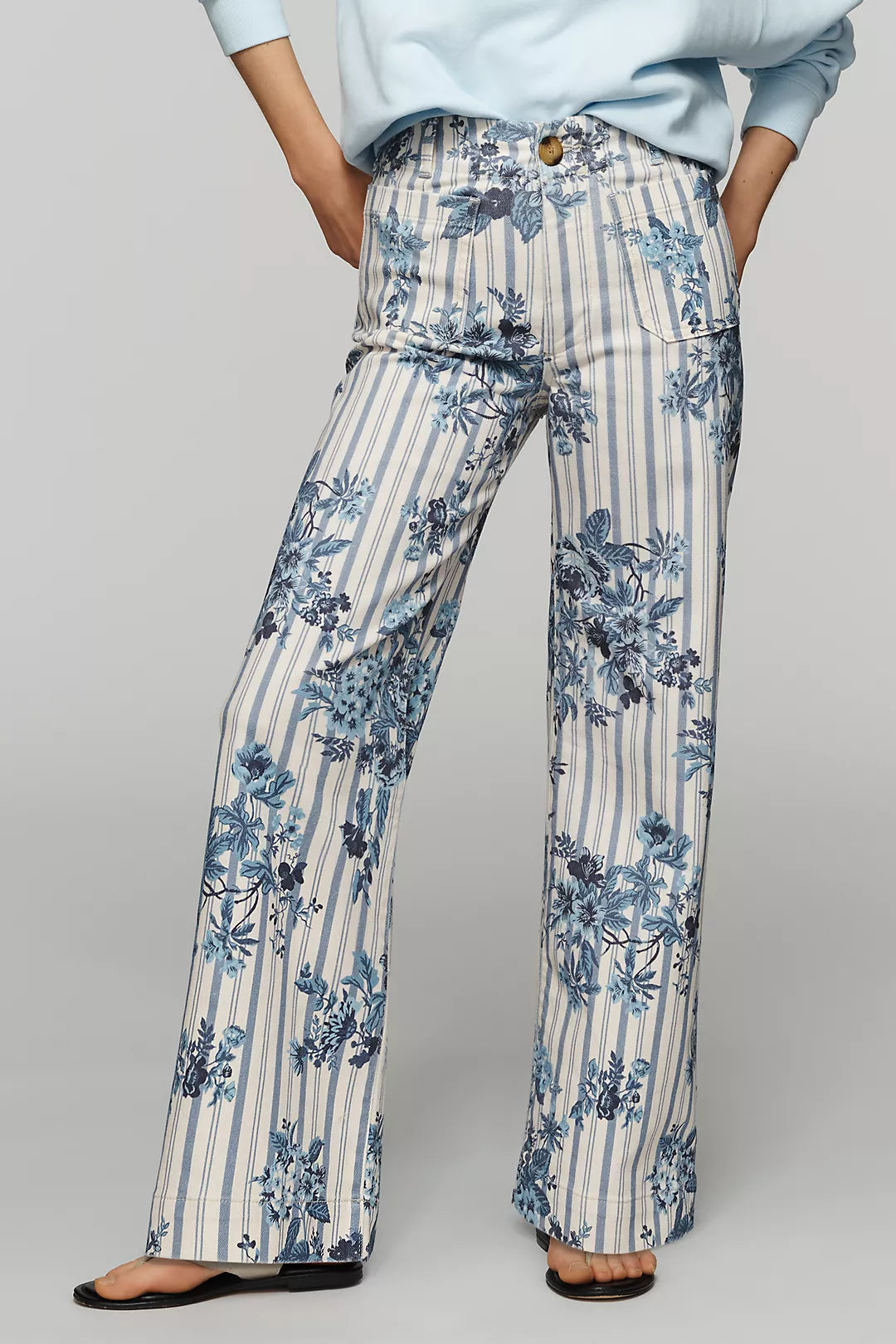 Colette High-Rise Wide-Leg Cropped Jeans
