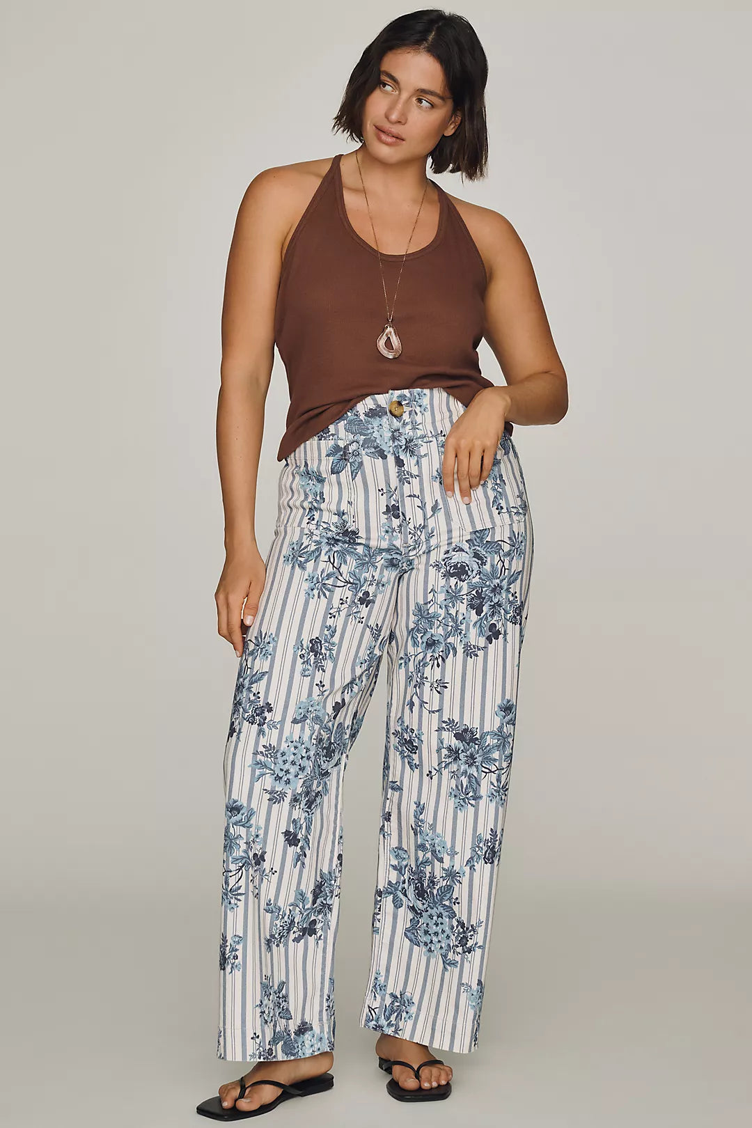 Colette High-Rise Wide-Leg Cropped Jeans