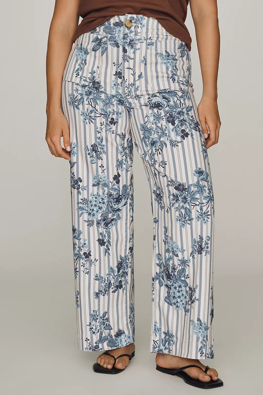 Colette High-Rise Wide-Leg Cropped Jeans