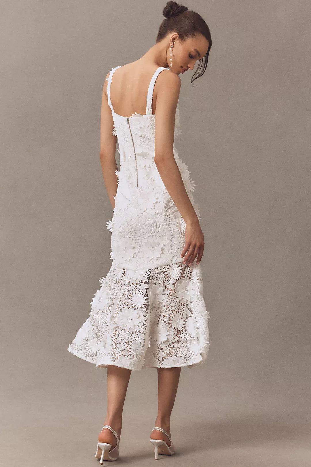 Bardot Marico Sleeveless Lace Appliqué Midi Dress
