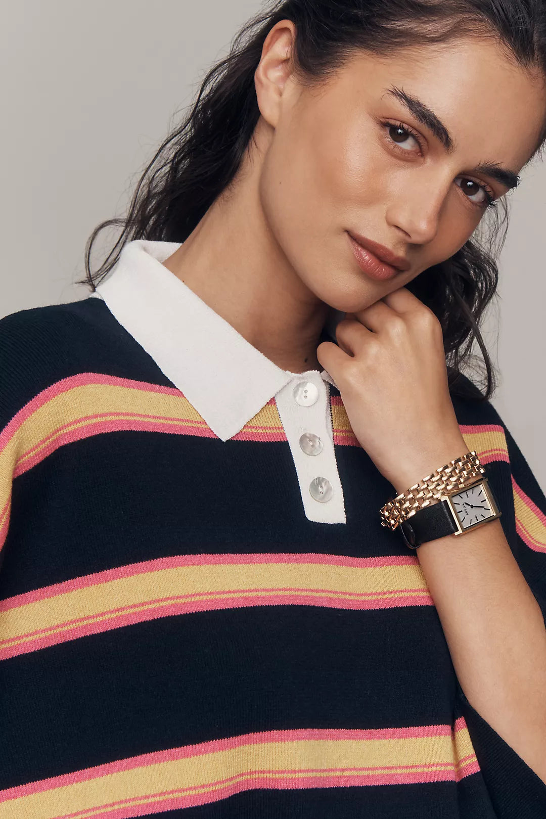 Maeve Crop Polo Shirt