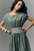 Load image into Gallery viewer, By Anthropologie Waisted Short-Sleeve A-Line Midi Dress
