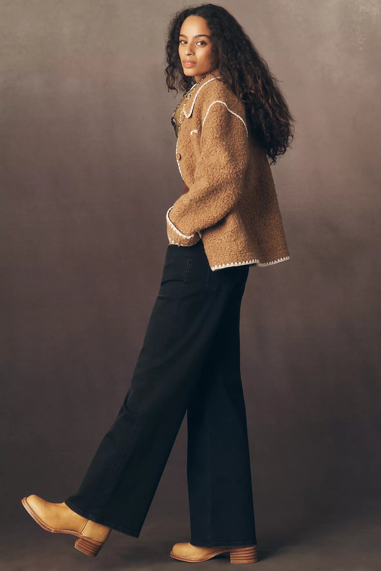The Robbie High-Rise Flared Fray Jeans by Pilcro