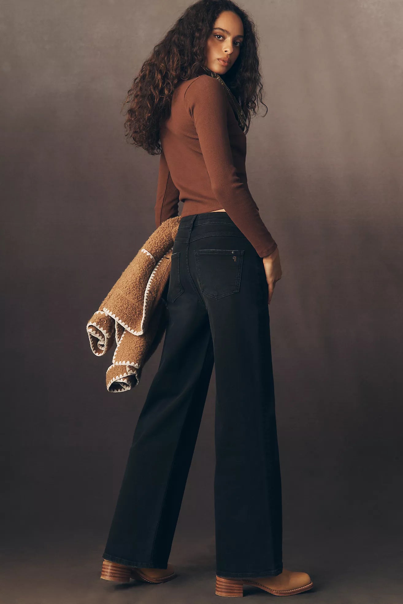 The Robbie High-Rise Flared Fray Jeans by Pilcro