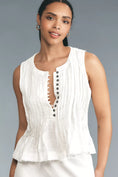 Load image into Gallery viewer, The Lottie Pleated Linen Tank
