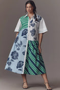 Load image into Gallery viewer, Maeve Mixed-Print Buttondown Dress
