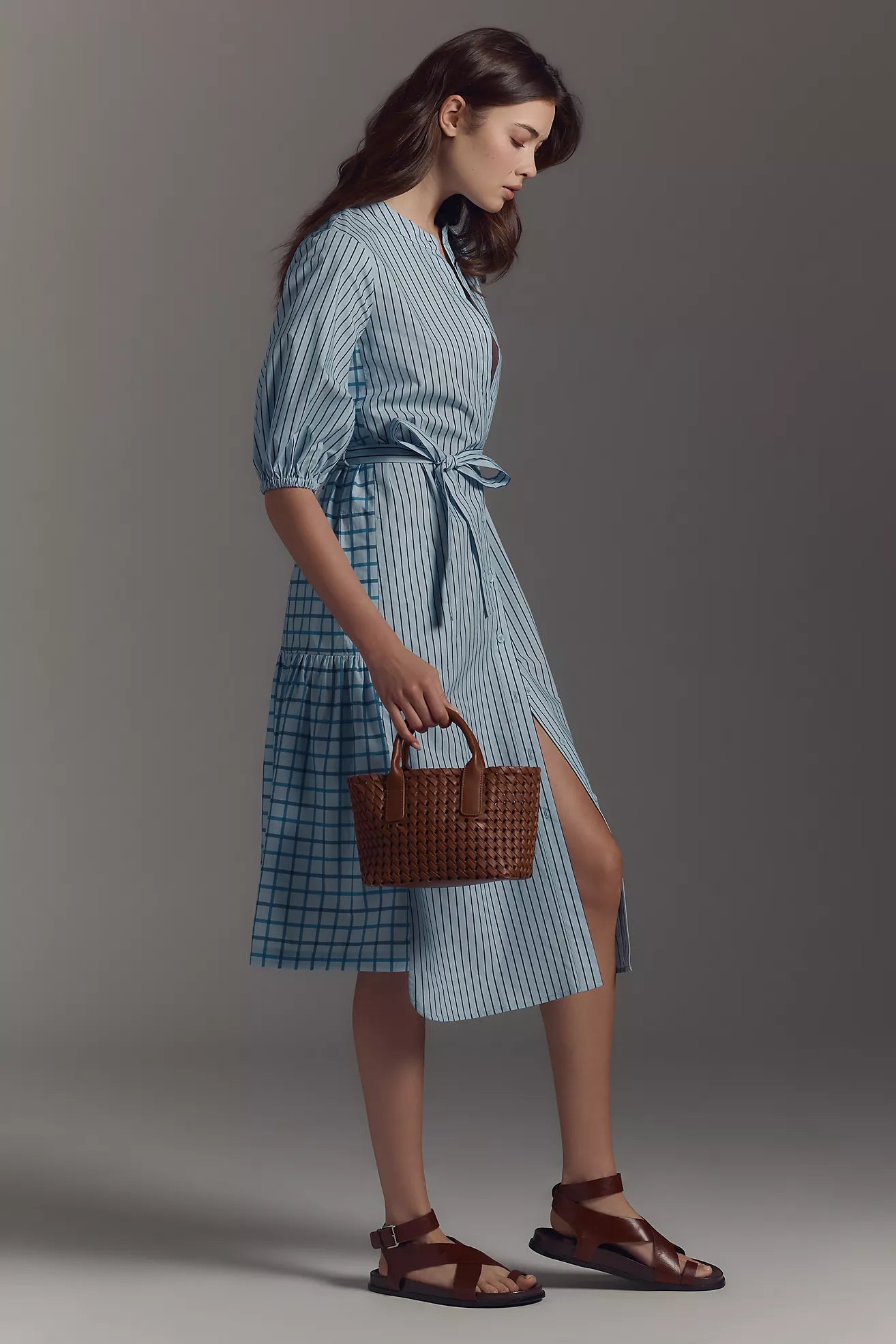 Hope for Flowers by Tracy Reese Mixed-Print Shirt Dress