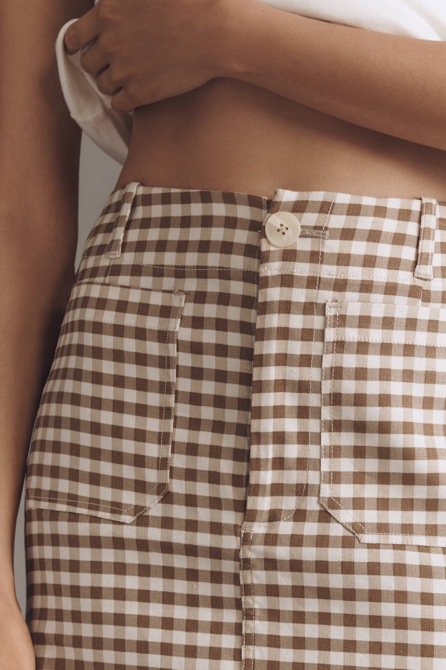 The Colette Linen Blend Mini Skirt by Maeve