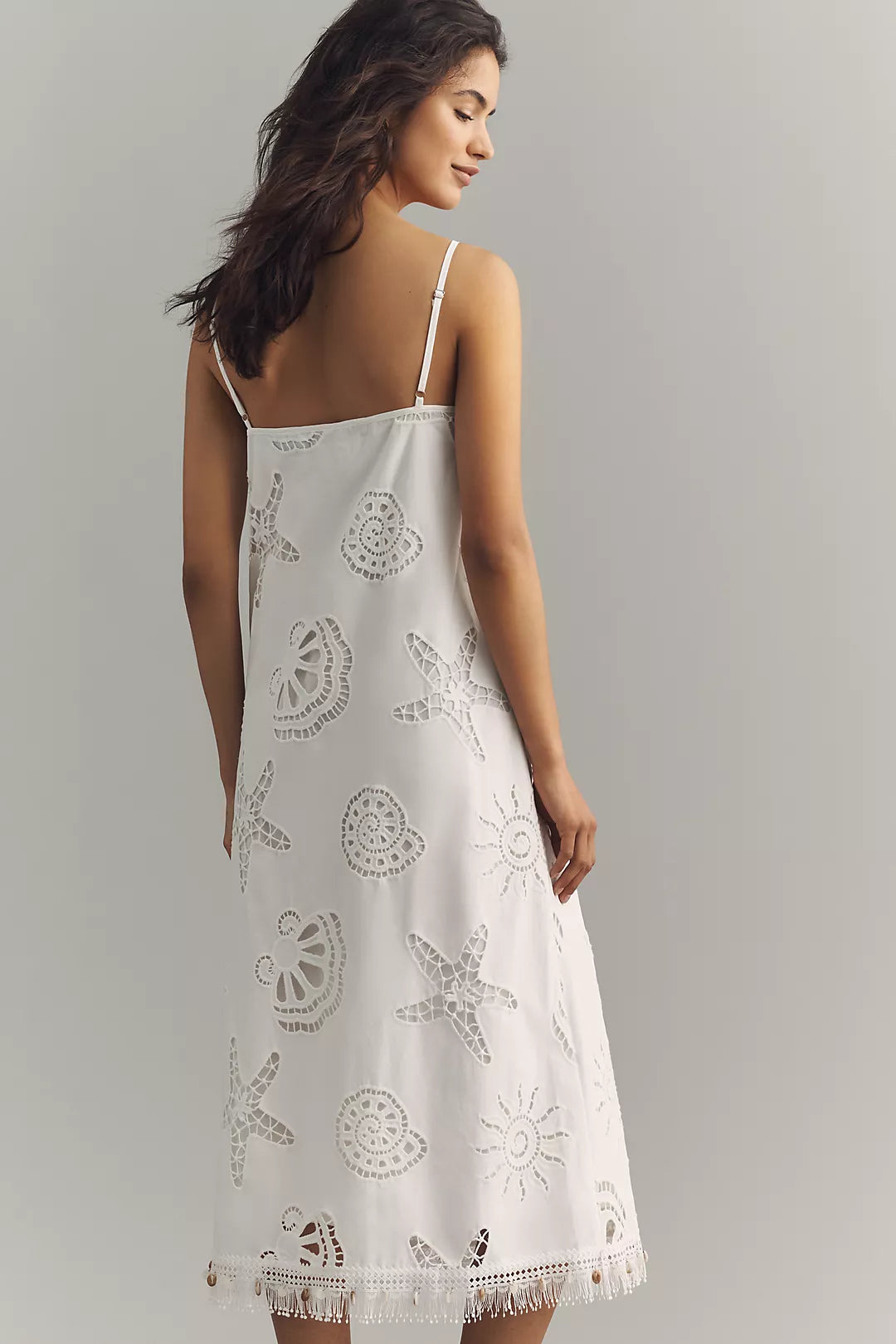 Maude Club Plus Cotton Ciel Eyelet Midi Dress