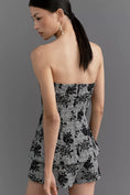 Load image into Gallery viewer, Maeve Strapless Plaid Floral Romper
