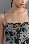Load image into Gallery viewer, Maeve Strapless Plaid Floral Romper
