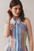 Load image into Gallery viewer, Maeve Collared Halter Shirt Dress
