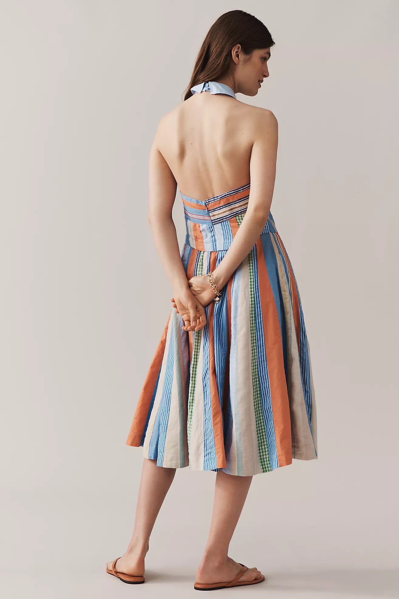 Maeve Collared Halter Shirt Dress