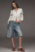 Load image into Gallery viewer, Pilcro Elastic-Back Denim Bermuda Shorts
