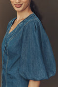 Load image into Gallery viewer, Pilcro Puff-Sleeve Denim Shirt Dress
