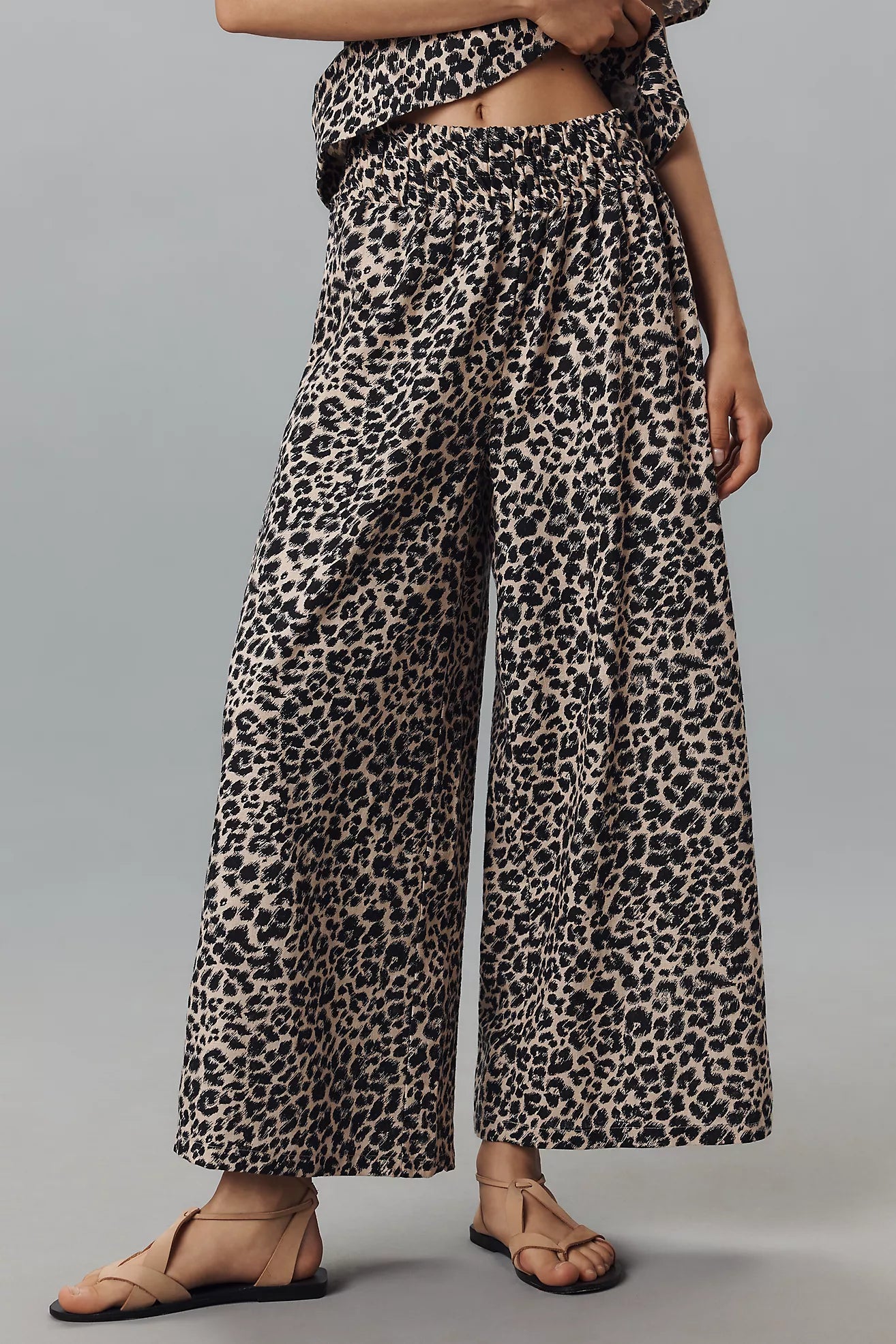 The Somerset Printed-Linen Pull-On Pants