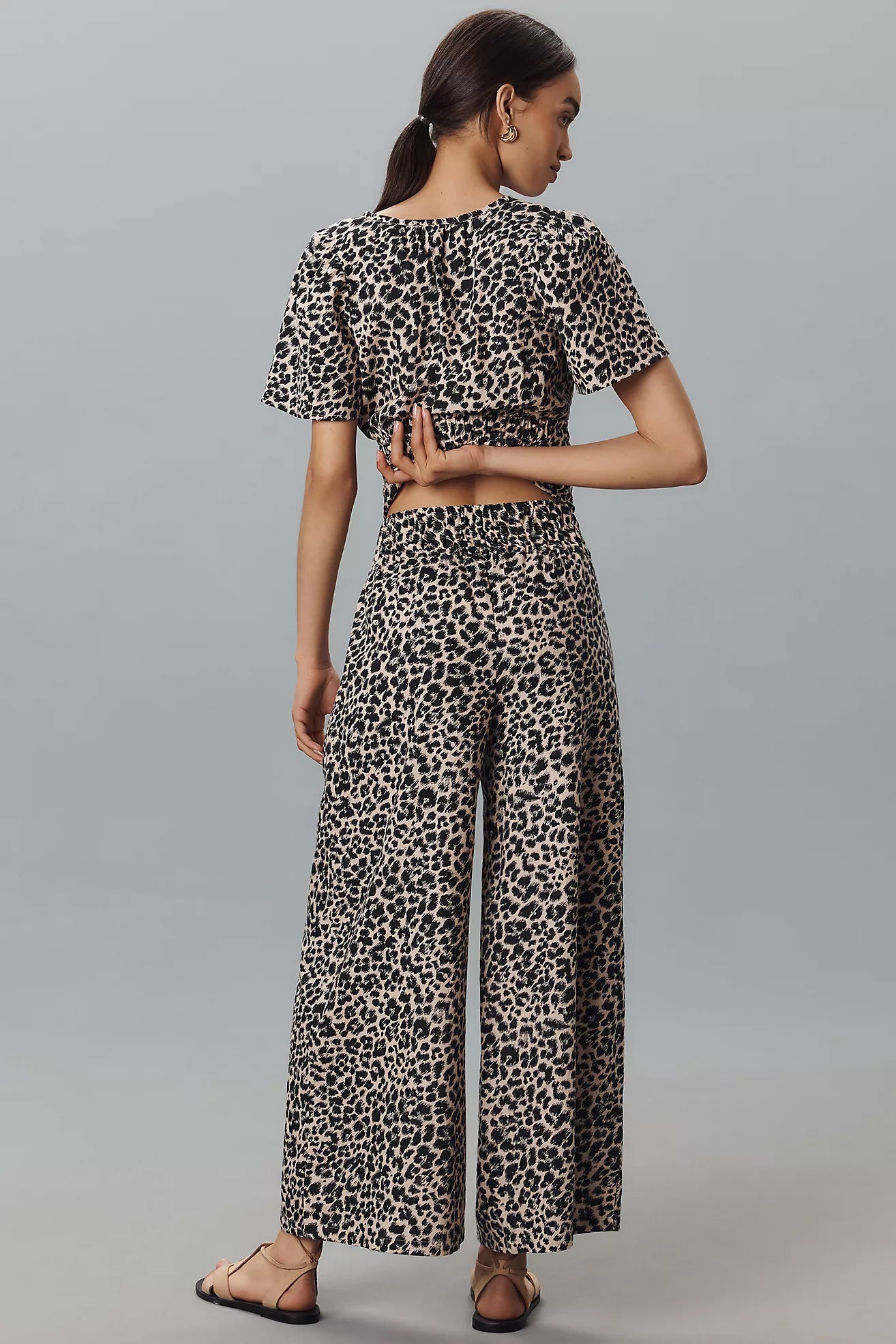 The Somerset Printed-Linen Pull-On Pants