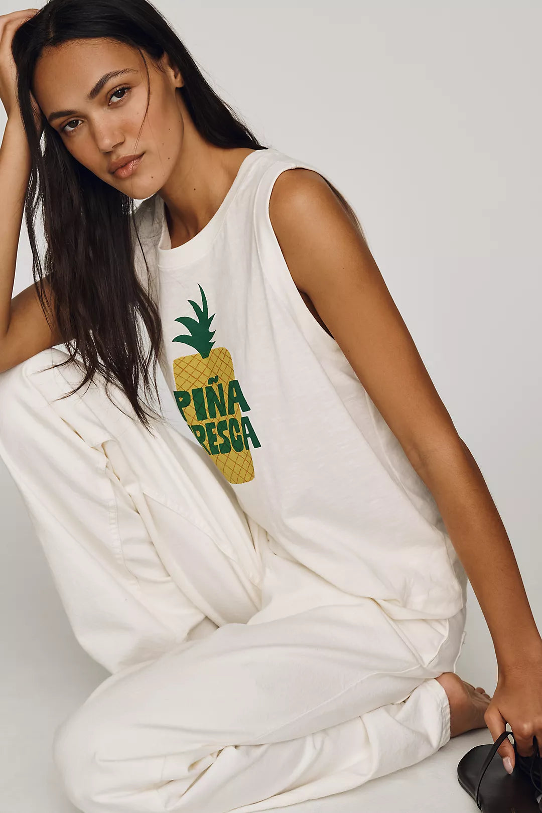 Maeve Cotton Pina Fresca Tee