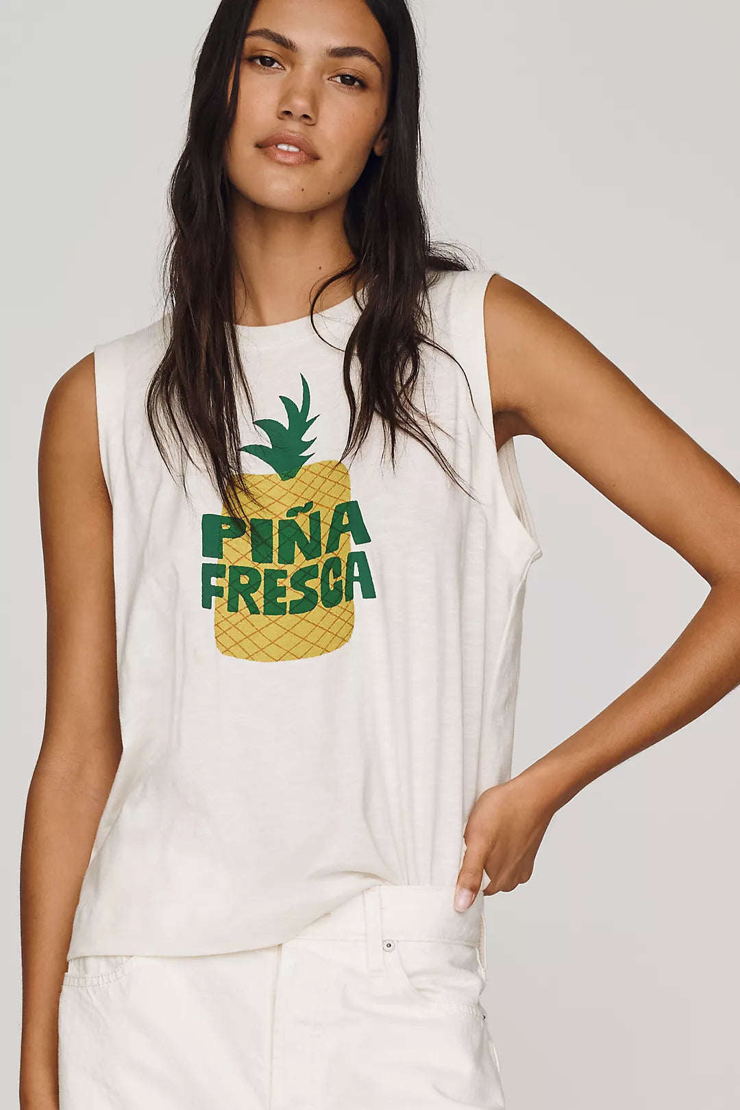 Maeve Cotton Pina Fresca Tee